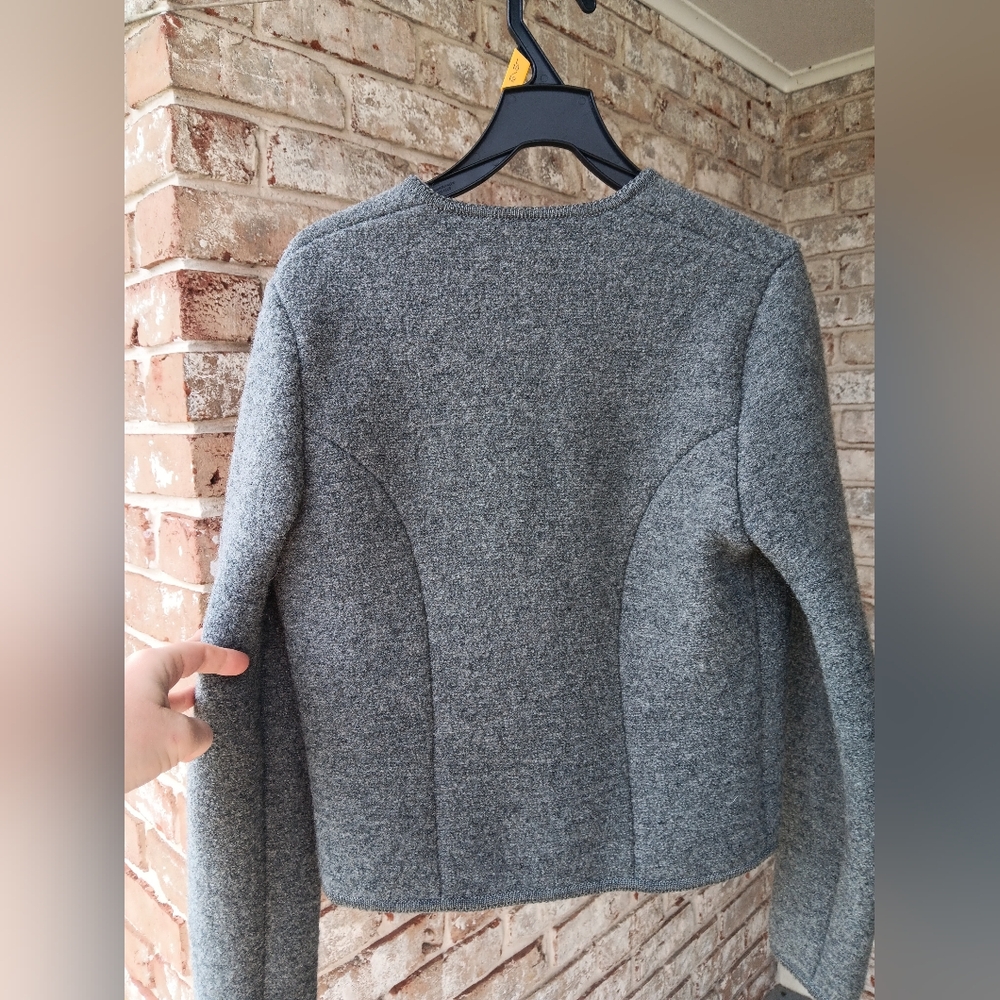 Heather Gray GEIGER Boiled Wool Sweater - Picture 4 of 6